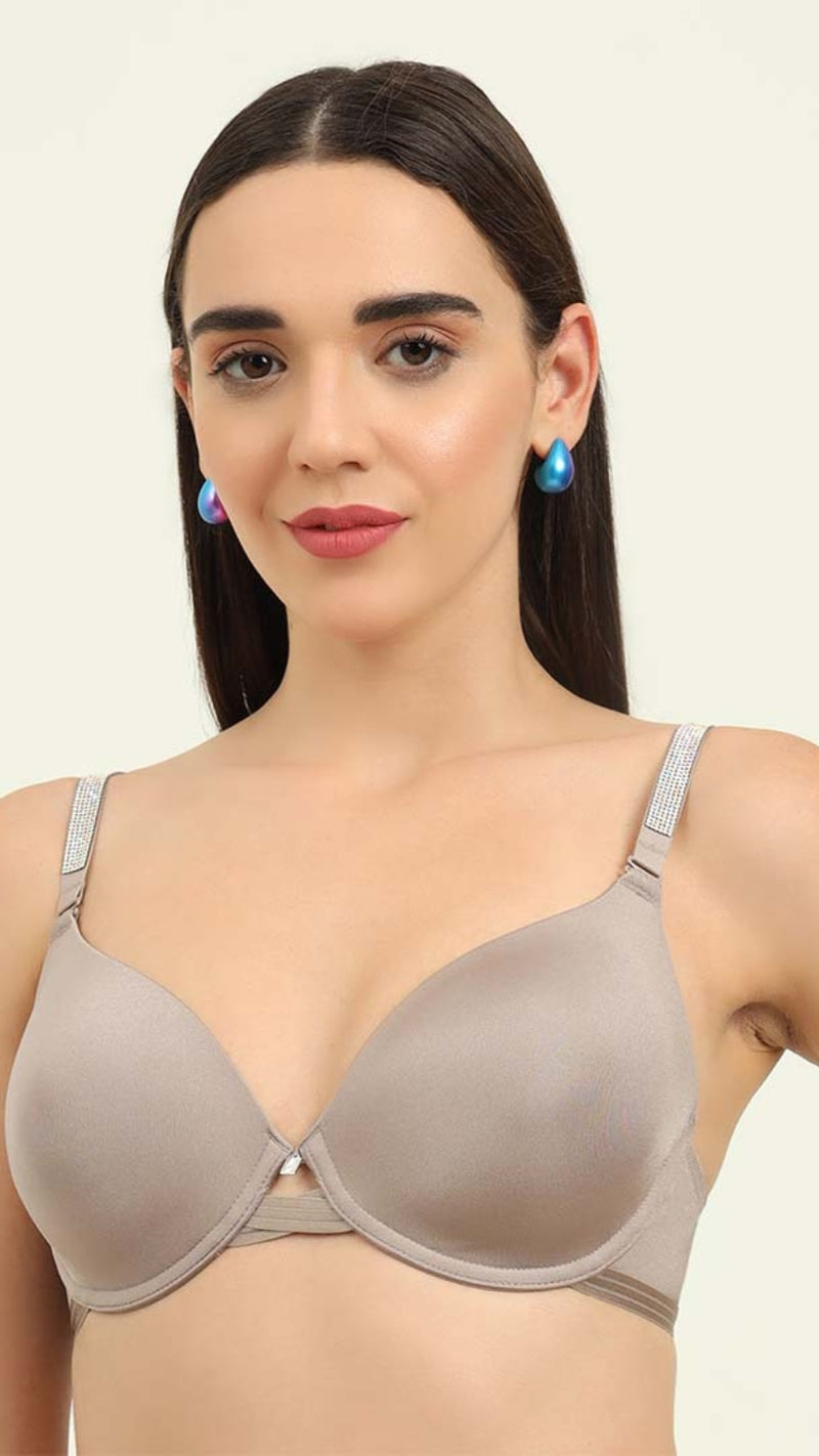 Triumph Grey Shimmer Strap Wired T-Shirt Bra