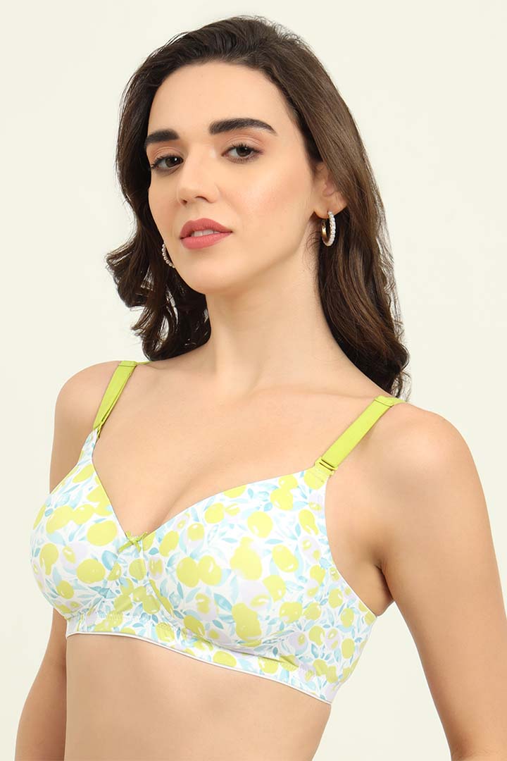 SLUUW BRA-SB005 - PRINTED LIGHTLY PADDED NON-WIRED T-SHIRT BRA