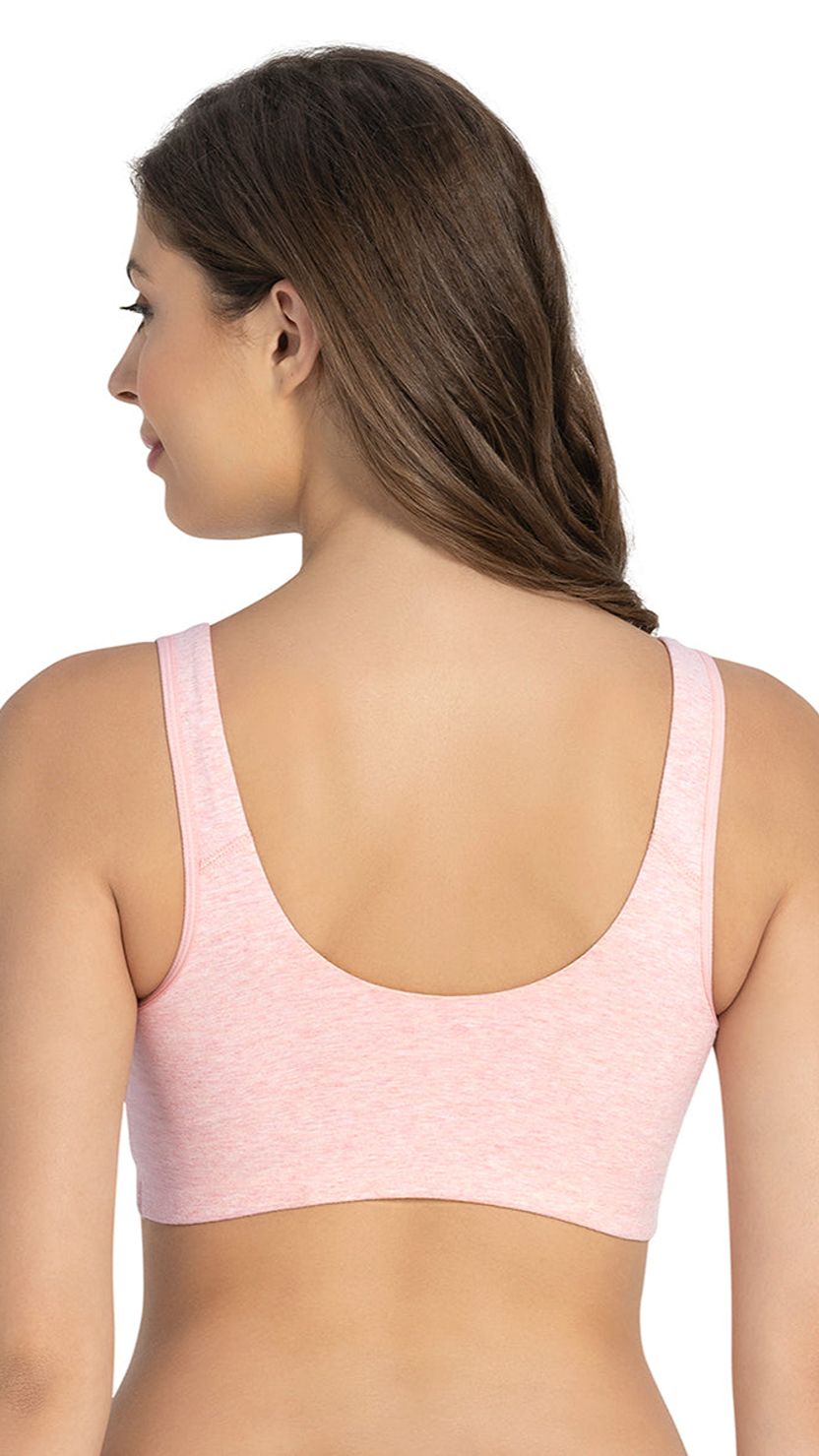 Amante Pink Non-Padded Wirefree Curved Seam Lounge Bra