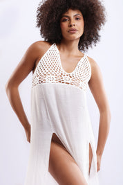 Crochet Maxi Dress | Long Beach Cover-Up