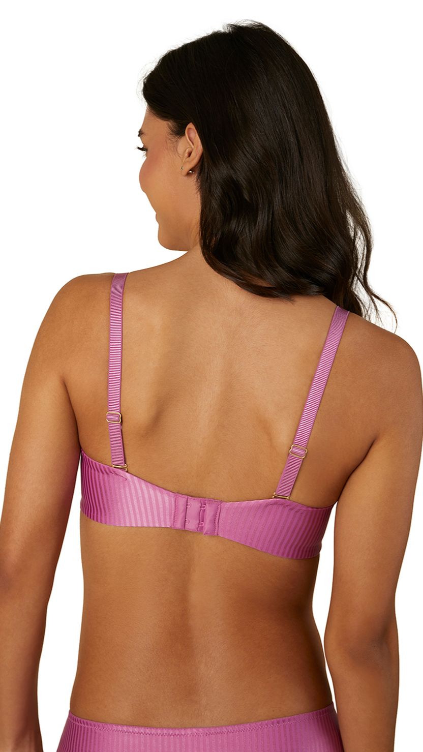 Triumph Pink Shimmer Stripe Multiway Padded T-Shirt Bra