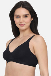 WACOAL BRA-BI03M01 BASICS Essentials2.0 Non-Padded Non-Wired Full Cup Everyday Wear T-shirt Bra - Black