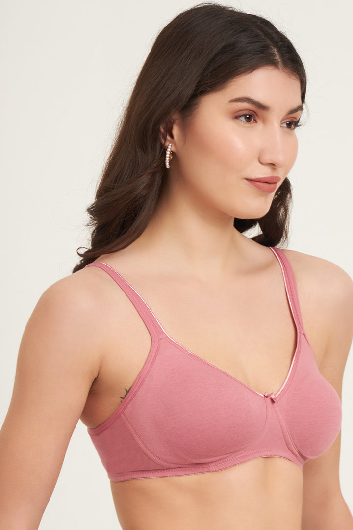 JOCKEY BRA-1722 Wirefree Non Padded Super Combed Cotton Elastane Stretch Medium Coverage Everyday Bra with Concealed Shaper Panel