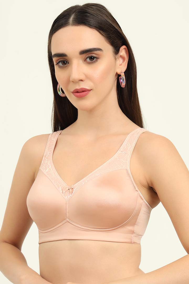 AMANTE BRA -BRA78001 Elegant Support Non-padded & Non-wired Misty Rose Bra