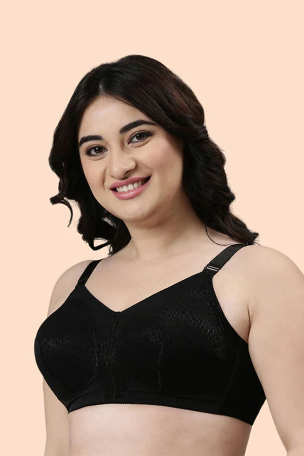 ENAMOR BRA F096 Ultimate Curve Support Bra for Women- Full Coverage, Non Padded and Wirefree