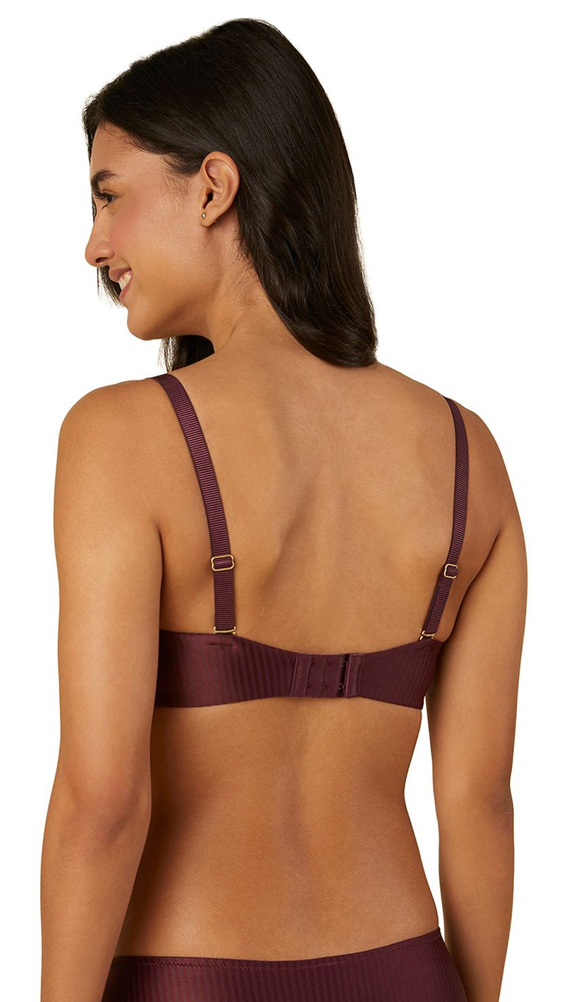 Triumph Wine Striped Lightly Padded Wired Bra