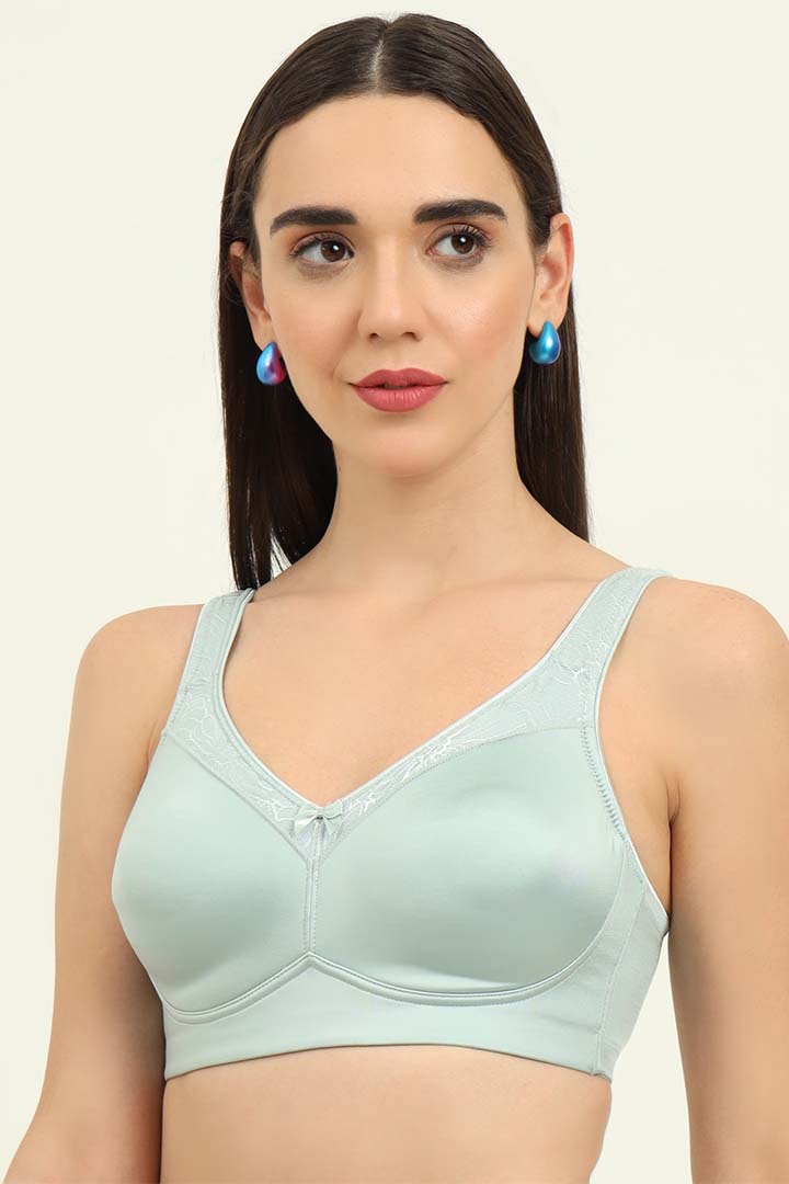 AMANTE BRA -BRA78001 Elegant Support Non-padded & Non-wired Seafoam Bra