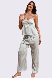 AXTZH Timeless Three-Piece Nightwear Set with Robe, Lace Accents, and Relaxed Fit for Everyday Luxury X0903-ICE-NSL3PS