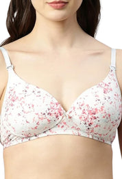 Enamor F023 Perfect Plunge T-Shirt Bra - Padded Wirefree Medium Coverage