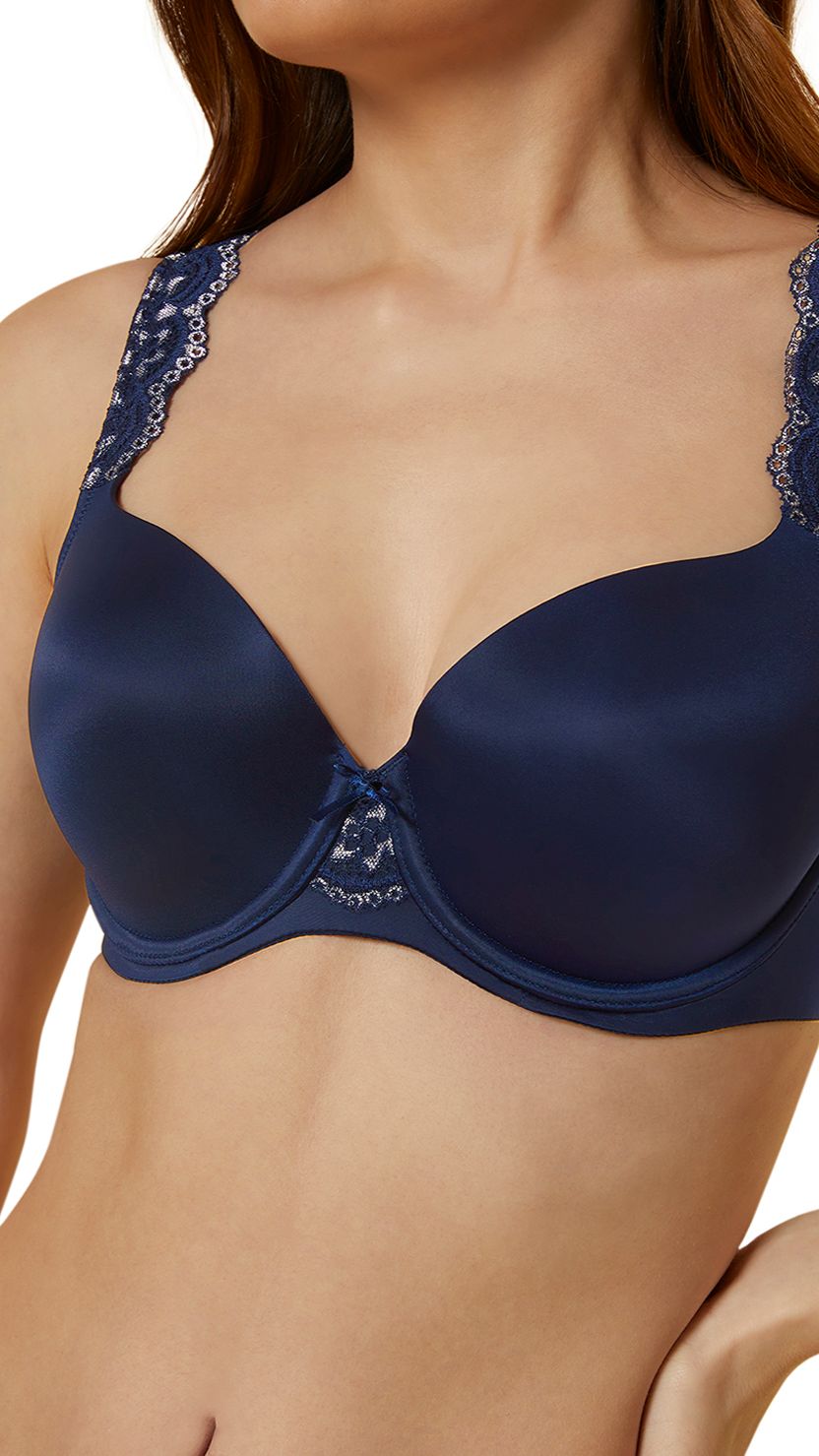Triumph Blue Full Coverage Lightly Padded Wired T-Shirt Bra