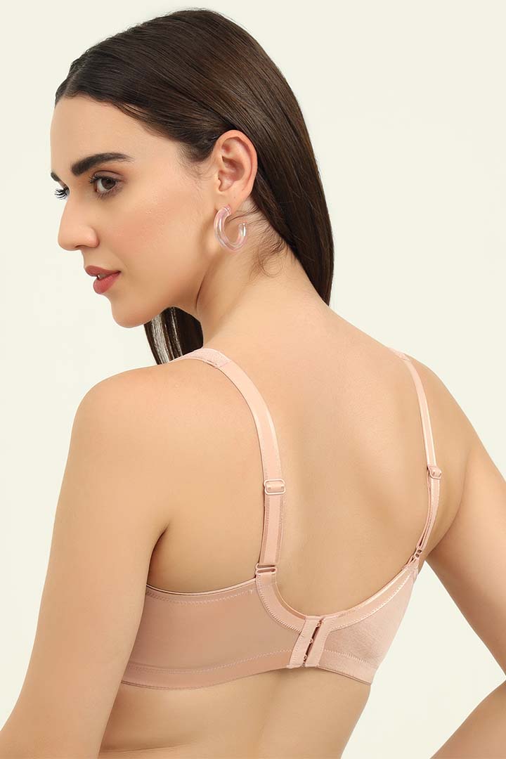 AMANTE BRA -BRA78001 Elegant Support Non-padded & Non-wired Misty Rose Bra