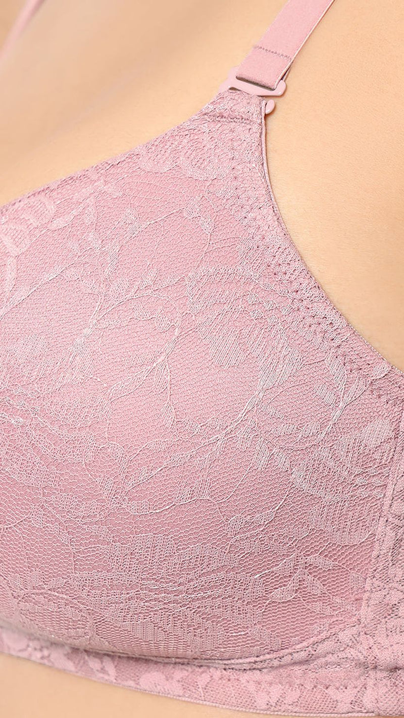 Amante Floral Lace Padded Non-Wired Full Coverage Bra