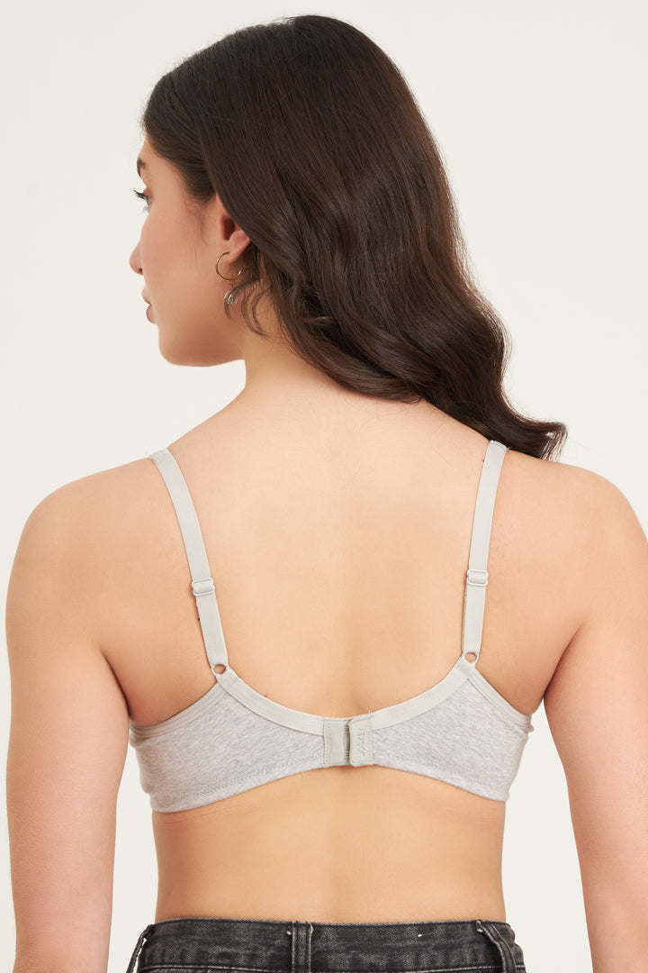 JOCKEY BRA-1722 Wirefree Non Padded Super Combed Cotton Elastane Stretch Medium Coverage Everyday Bra with Concealed Shaper Panel