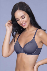 AMANTE-BRA10115 Odessey Gray Satin Edge Padded Wired Bra