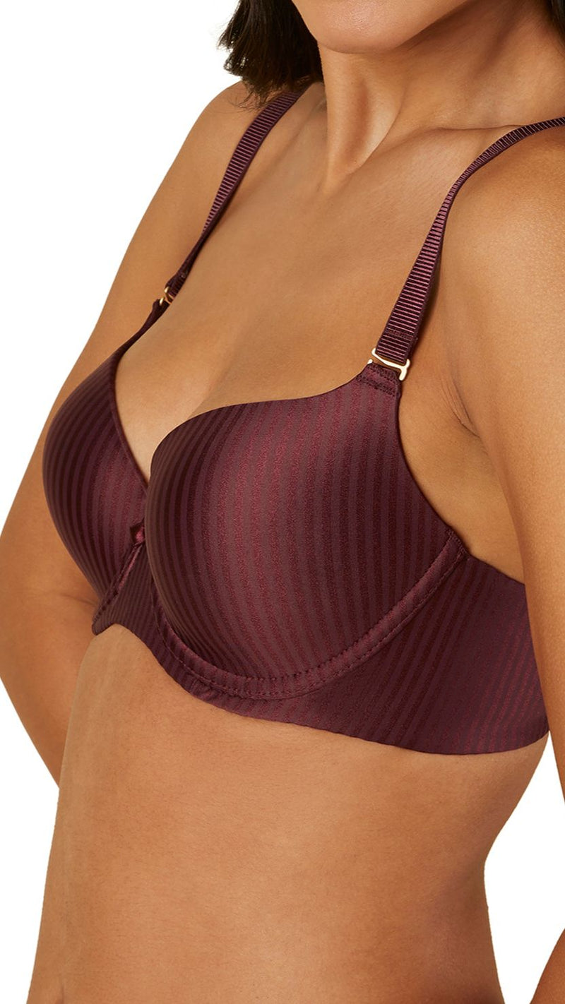 Triumph Wine Striped Lightly Padded Wired Bra