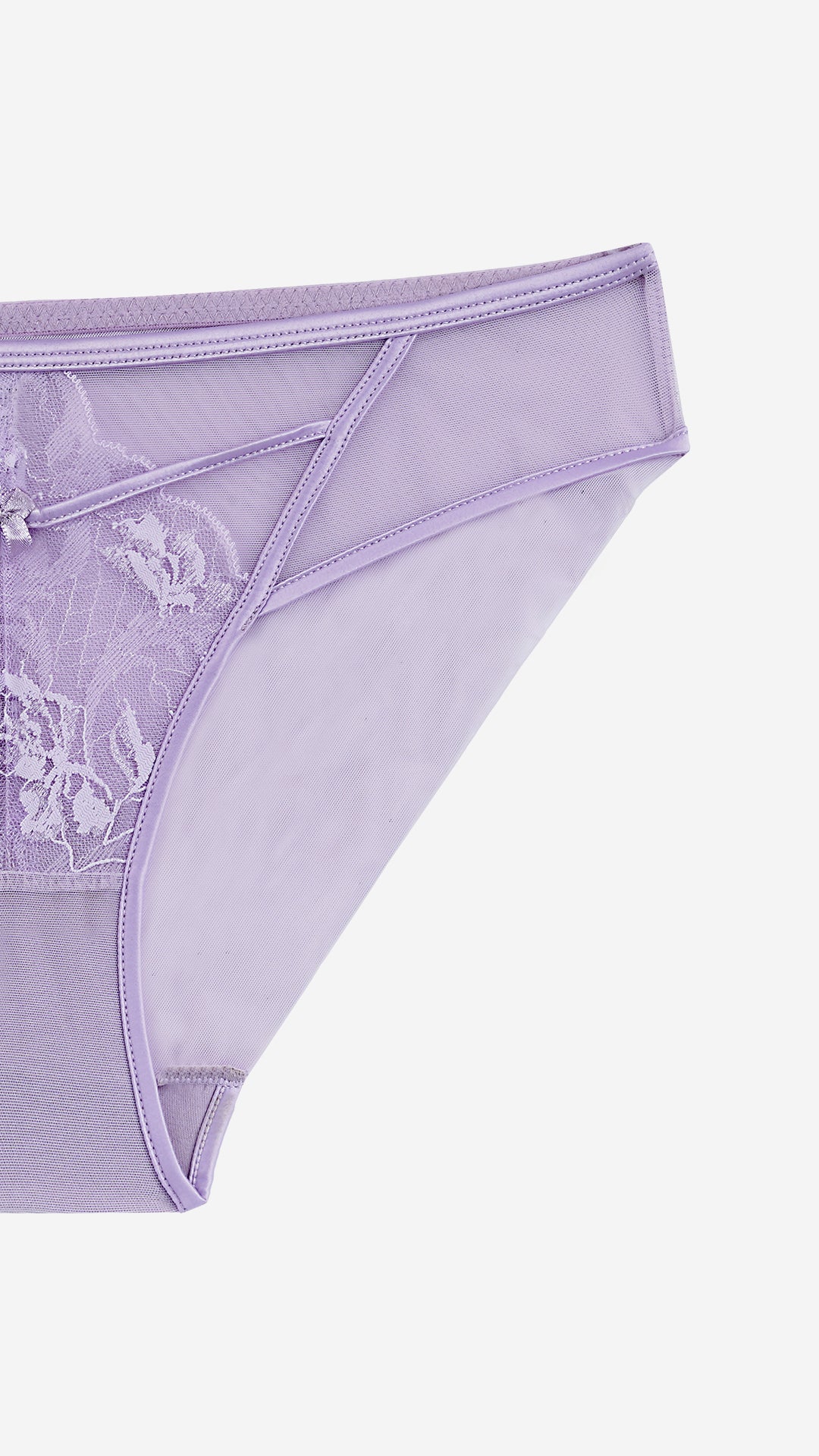 Lavender Lace Classic Brief with Strappy Front