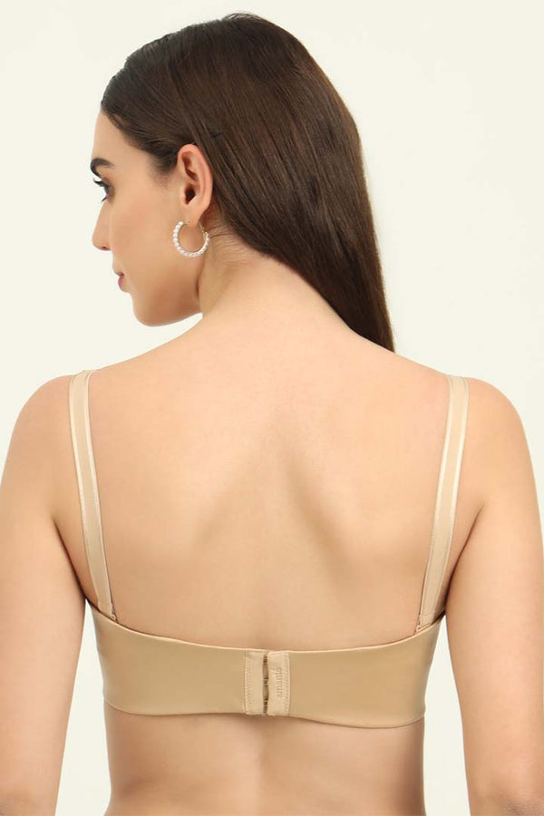 AMANTE BRA-F0017 Sandalwood Amante Padded Wired Full Coverage Detachable Straps Signature Multiway Strapless Bra