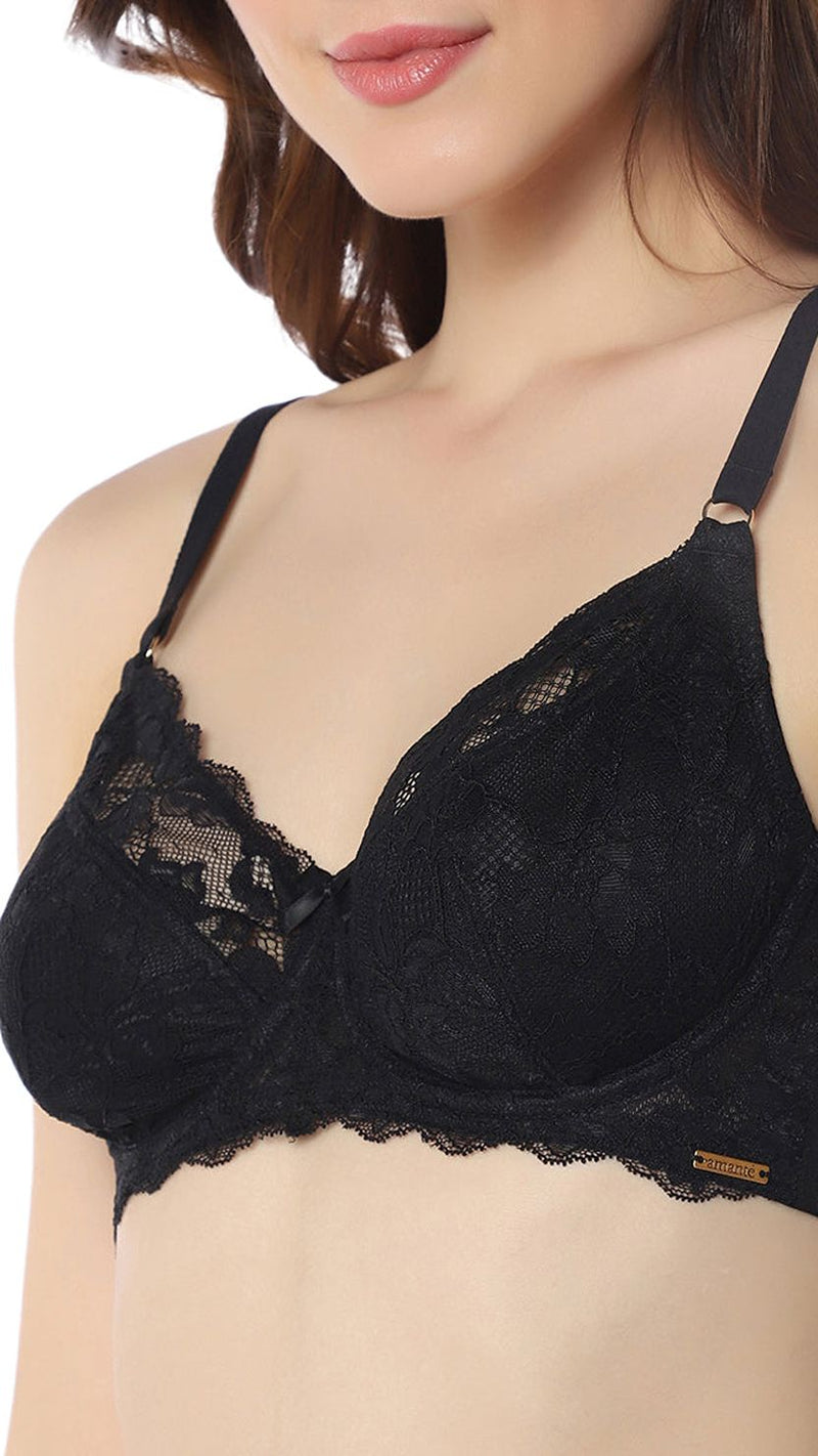 Amante Wired Non-Padded Lace Bra