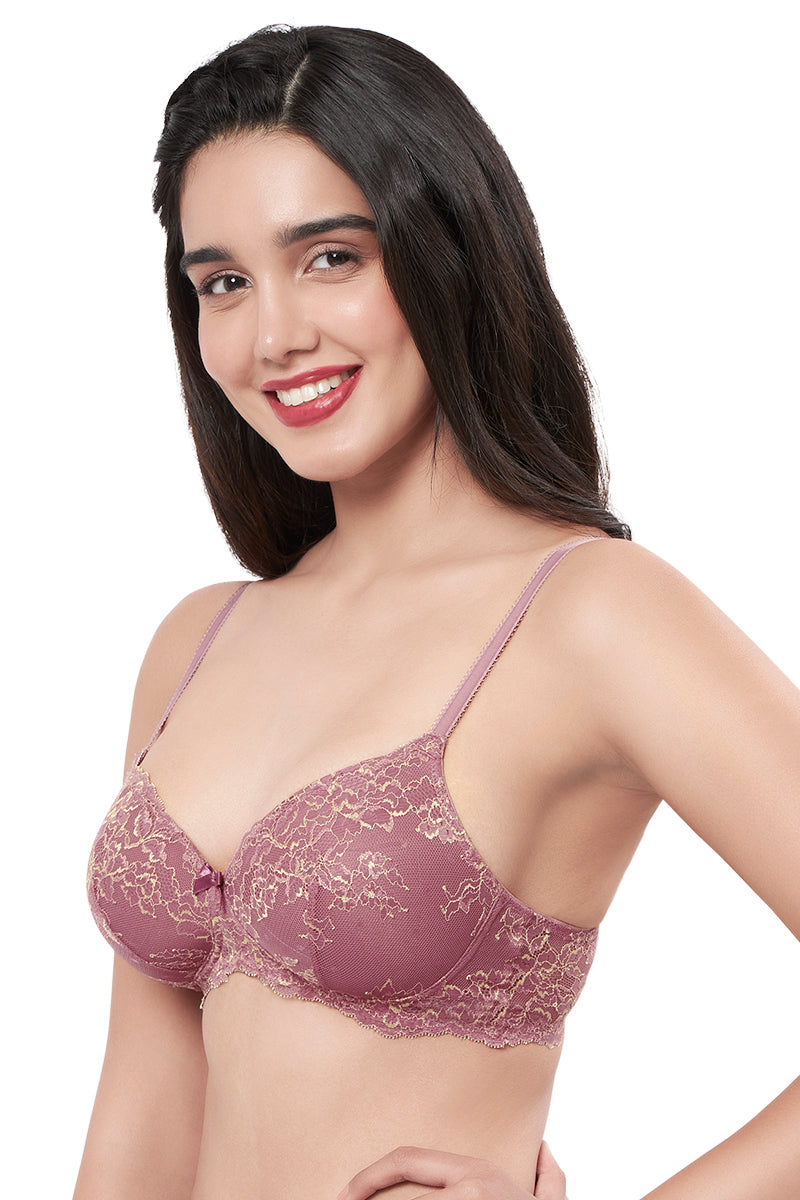 AMANTE-BRA30501 Lace Delight Padded Non-wired Lace Bra