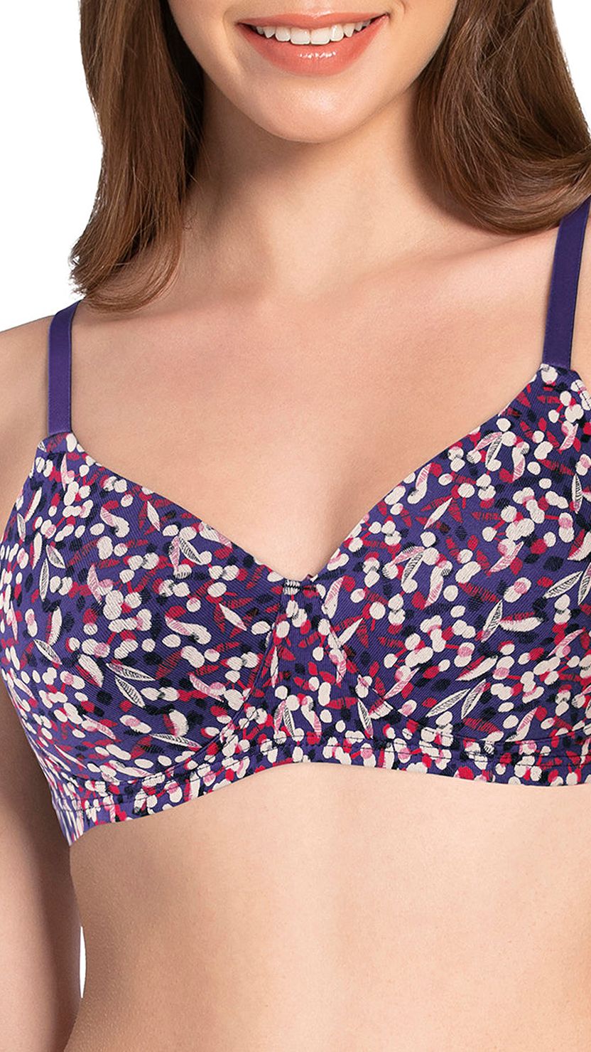 Amante Cotton Lightly Padded Wirefree Full Coverage Bra
