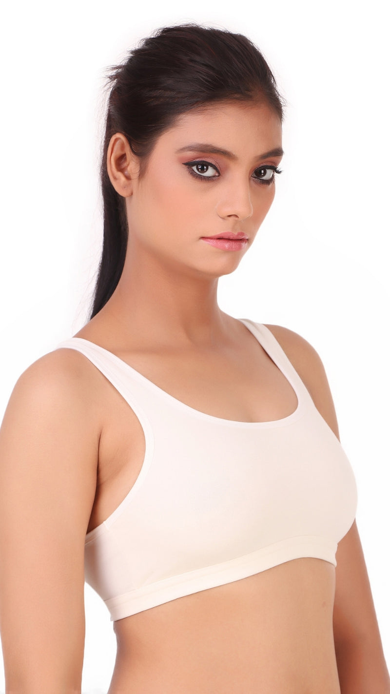 Triumph Ivory Cotton Sports Medium Support Bra