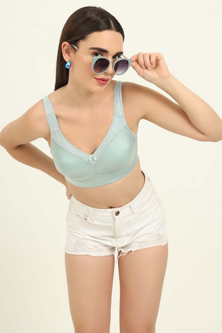 AMANTE BRA -BRA78001 Elegant Support Non-padded & Non-wired Seafoam Bra