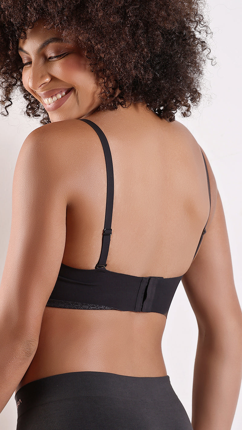 Padded Strapless Bandeau Bra | Bonded Multi-Way Bra with Silicone Grip