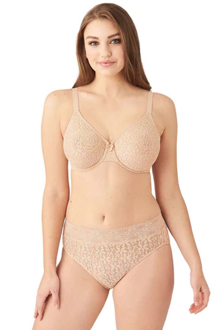 WACOAL BRA-851205 Halo Lace Non Padded Wired Full Cup Bridal Wear Plus Size Lace Bra