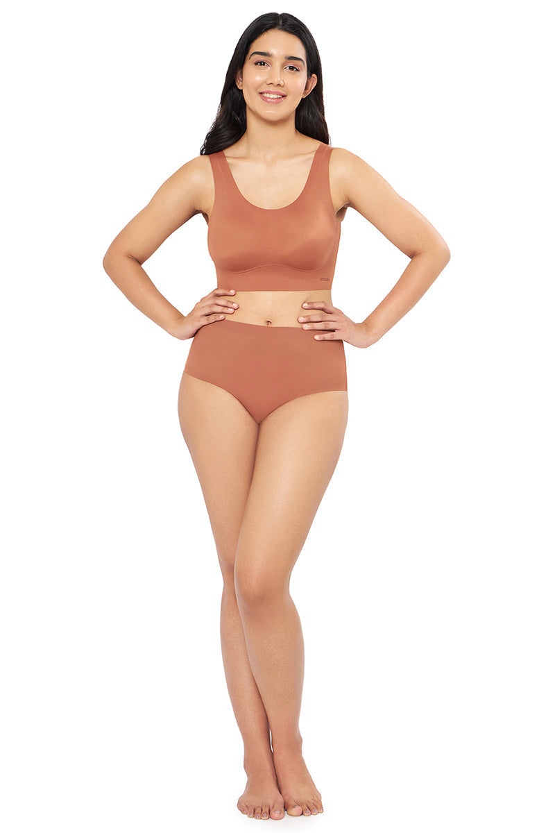 Caramel Nude AMANTE BRA83501 Skins Support Scoop Neck Bra