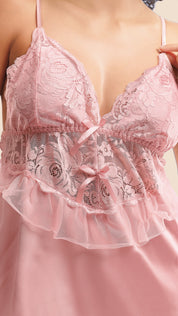 Satin & Lace 3-Piece Cami Set | Bridal Nightwear