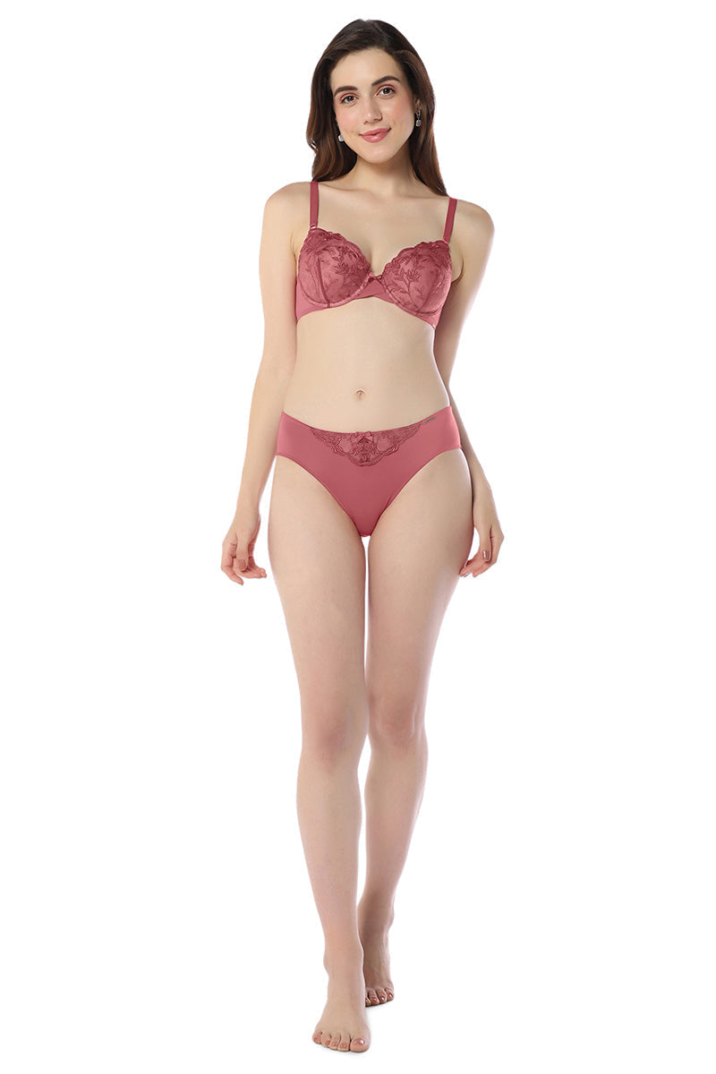 Autumn Rose & Dusty Rose AMANTE-PAN101901 Sheer Luxe Bikini Panty