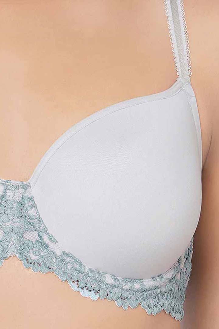 WACOAL BRA 853191 Embrace Lace Contour Padded Wired 3/4th Cup Everyday Wear Medium coverage T-Shirt Bra - Dark Blue