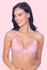 AMANTE-BRA10115 Dawn Pink Satin Edge Padded Wired Bra