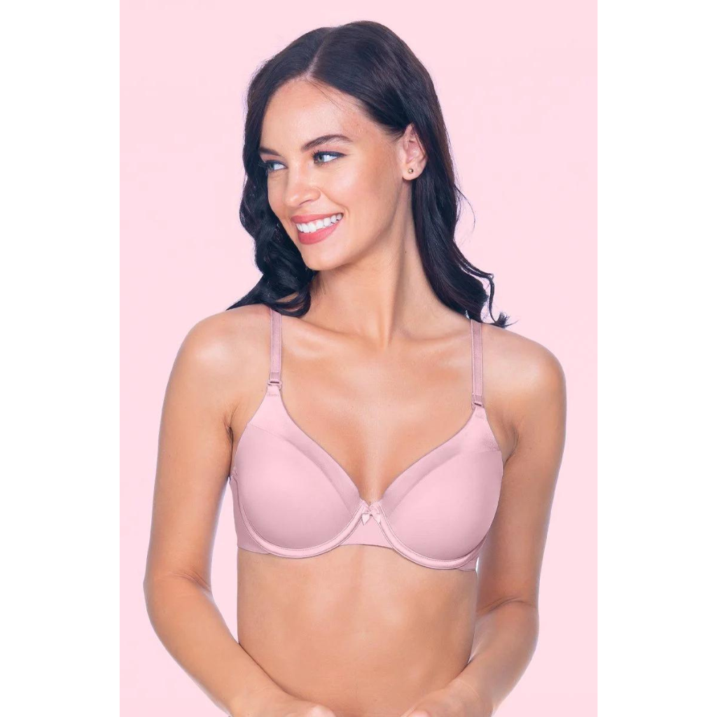 AMANTE-BRA10115 Dawn Pink Satin Edge Padded Wired Bra