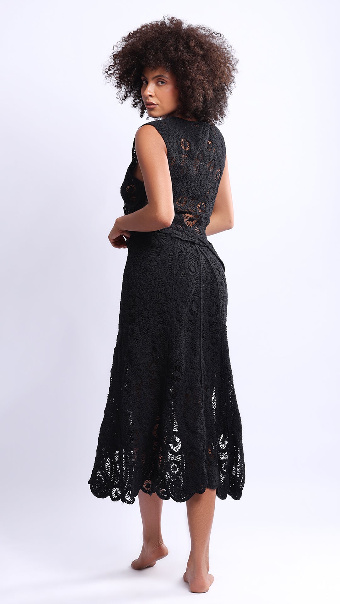 Crochet Sleeveless Beach Top | Handcrafted Open-Weave Cover-Up