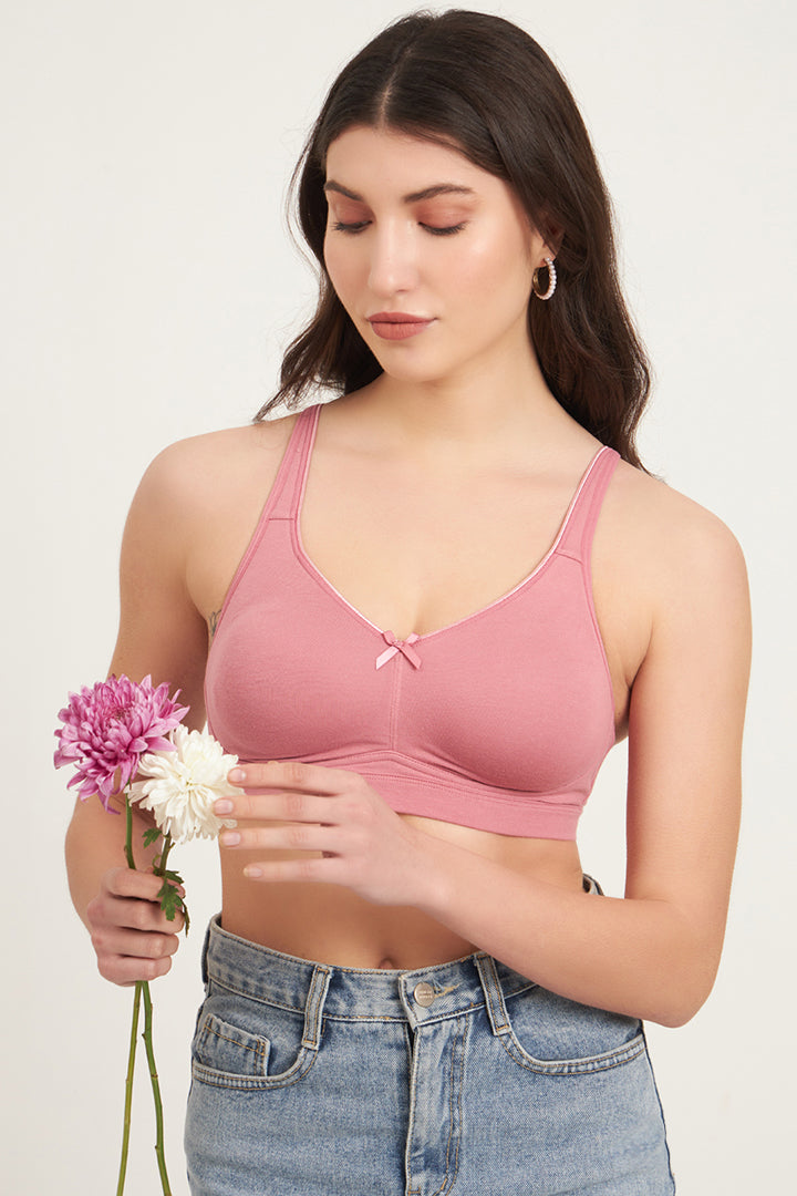 JOCKEY BRA-FE41 Wirefree Non Padded Plus Size Super Combed Cotton Elastane Stretch Full Coverage Everyday Bra with Concealed Shaper Panel