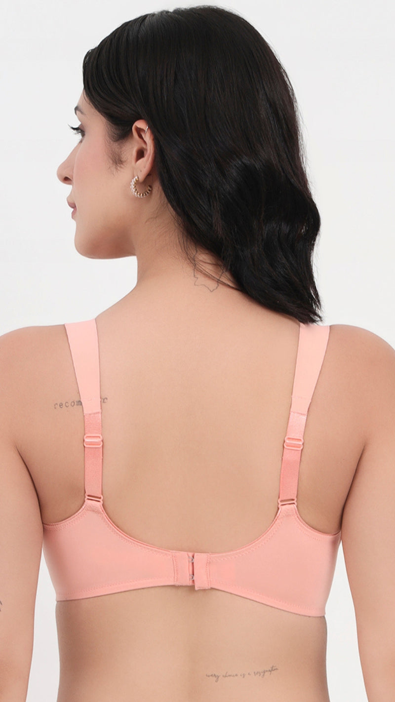 Triumph Peach Wired Non-Padded Everyday Supprt Bra
