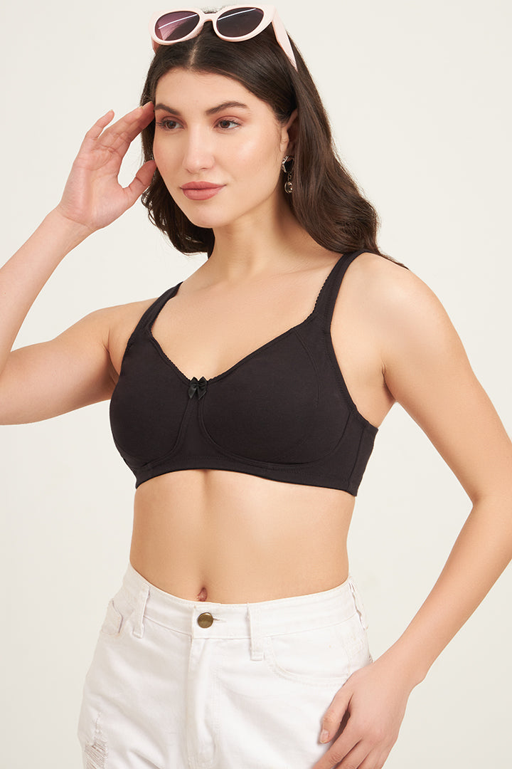 JOCKEY BRA-ES24 Wirefree Non Padded Super Combed Cotton Elastane Stretch Full Coverage Plus Size Bra Plush Lining Cup