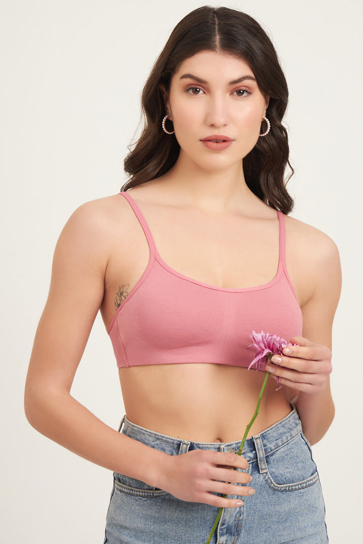 JOCKEY BRA-SS12 Wirefree Non Padded Super Combed Cotton Elastane Stretch Full Coverage Beginners Bra with Adjustable Straps