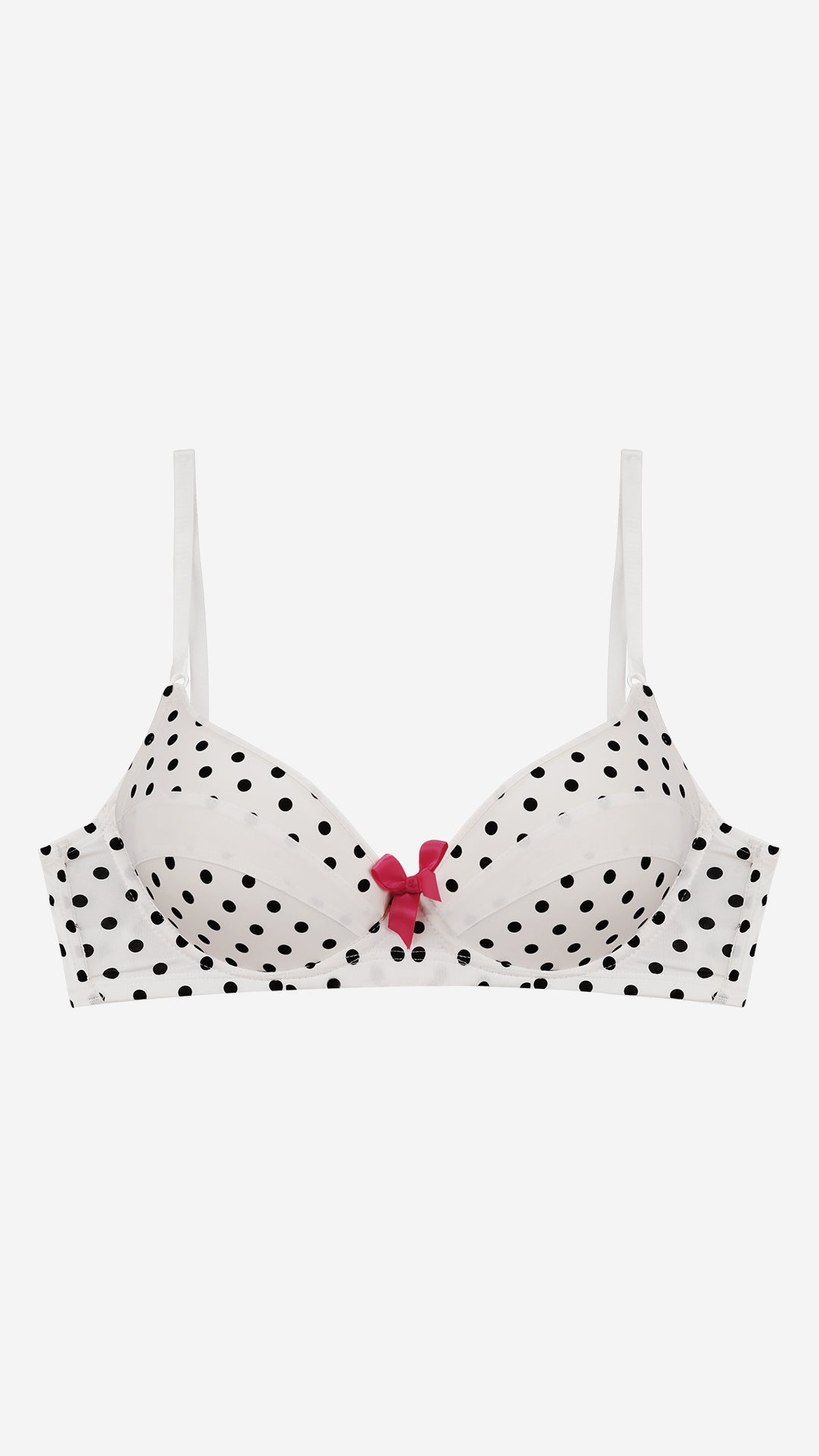 Ivory Polka Dot Padded Wired Bra