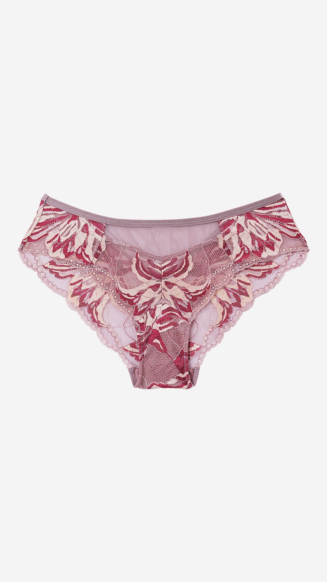 Mauve Floral Lace Hipster Panty
