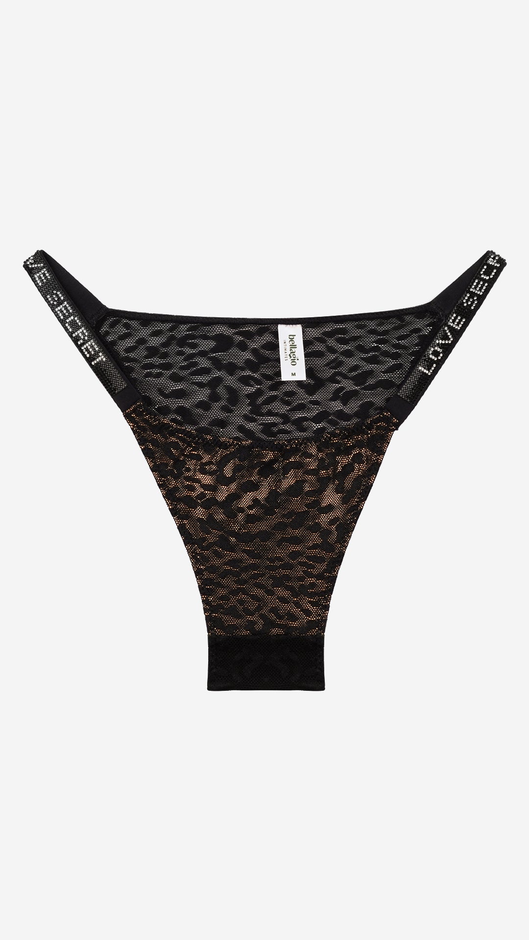 Leopard Print Lace Thong | Fancy Strap Panty