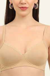 AMANTE BRA10202/2 Cotton Casual Lightly Padded Non-Wired Full Coverage T-Shirt Bra