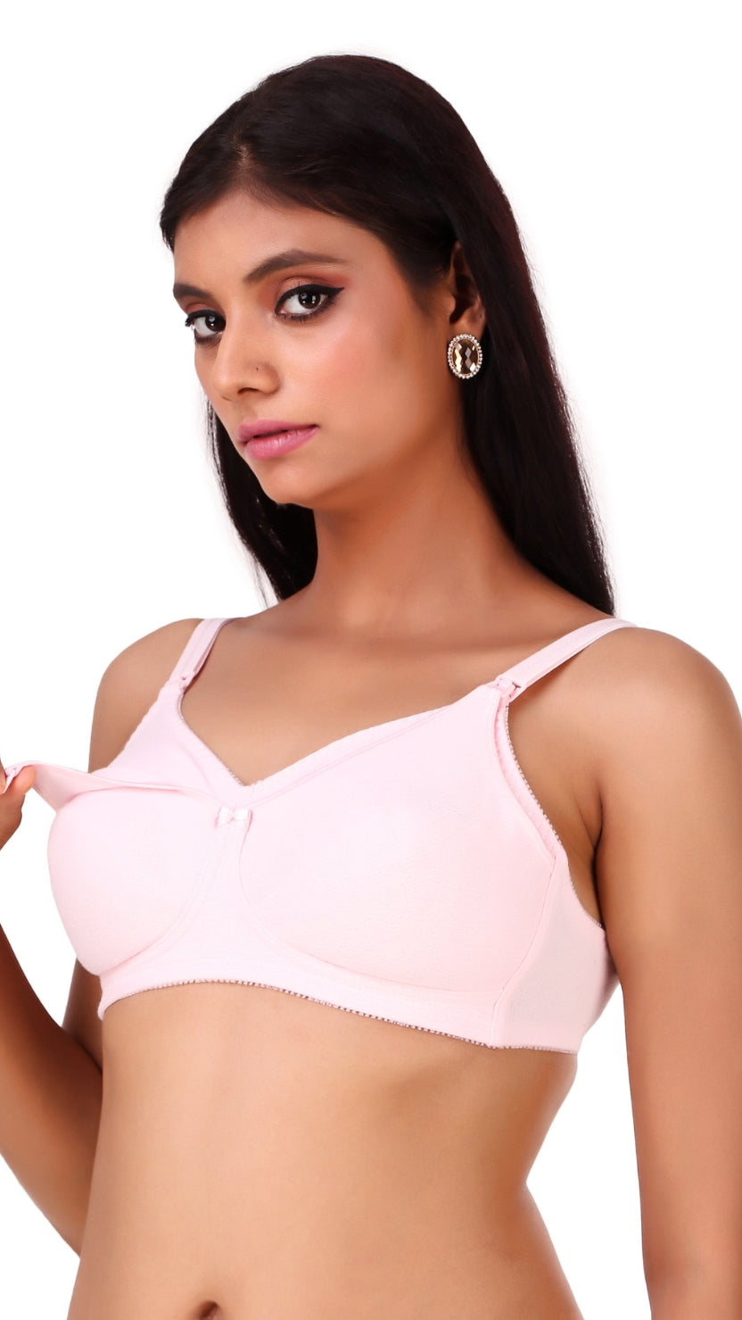 Triumph Pink Non Padded Wireless Mamabel Nature Full-Coverage Nursing Bra