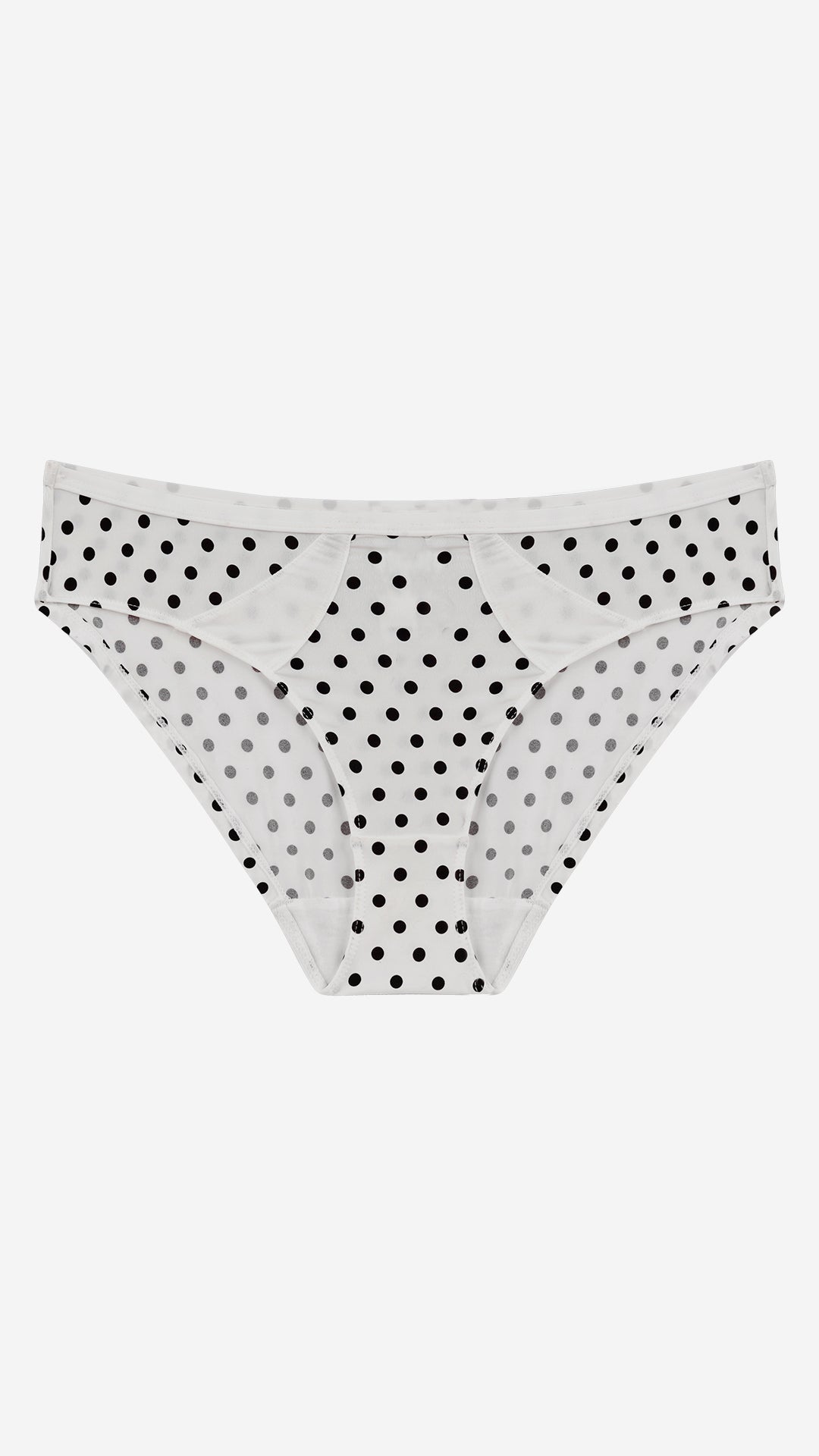 Ivory Polka Dot Lace Bikini Panty