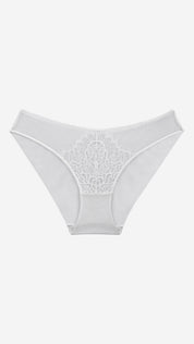 Sheer Mesh Lace Medallion Brief | Bridal Panty
