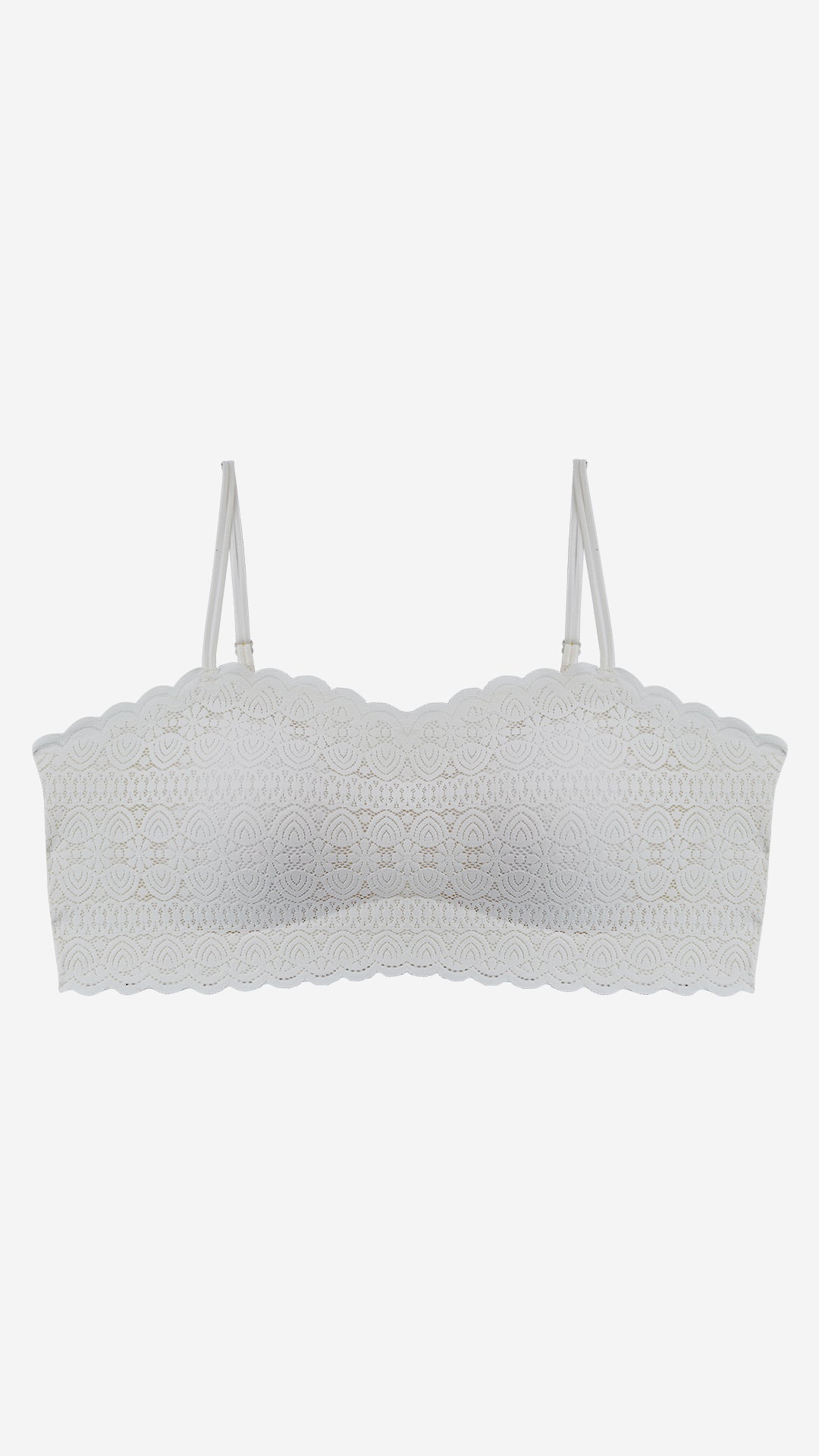 Ivory Lace Padded Bralette, Wire-Free
