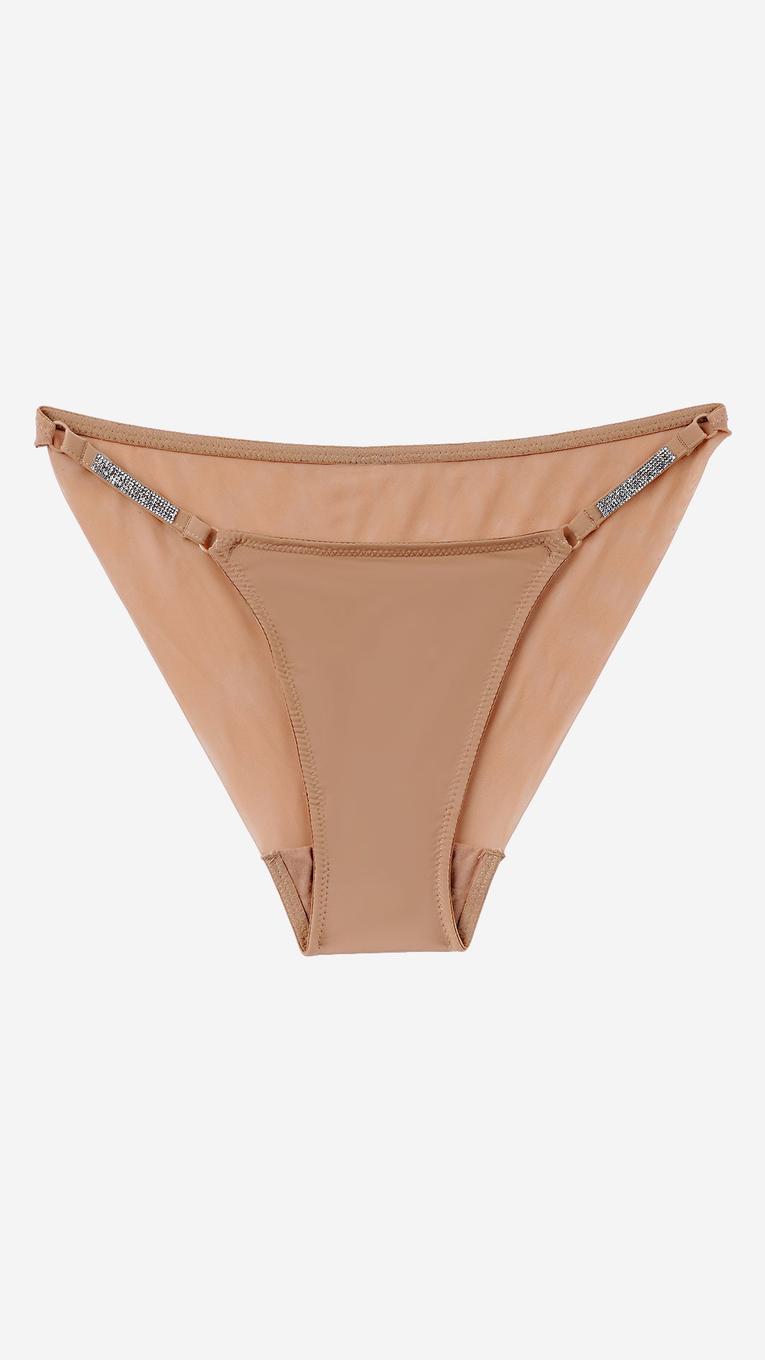 Toffee Strappy Diamante Trim Brief