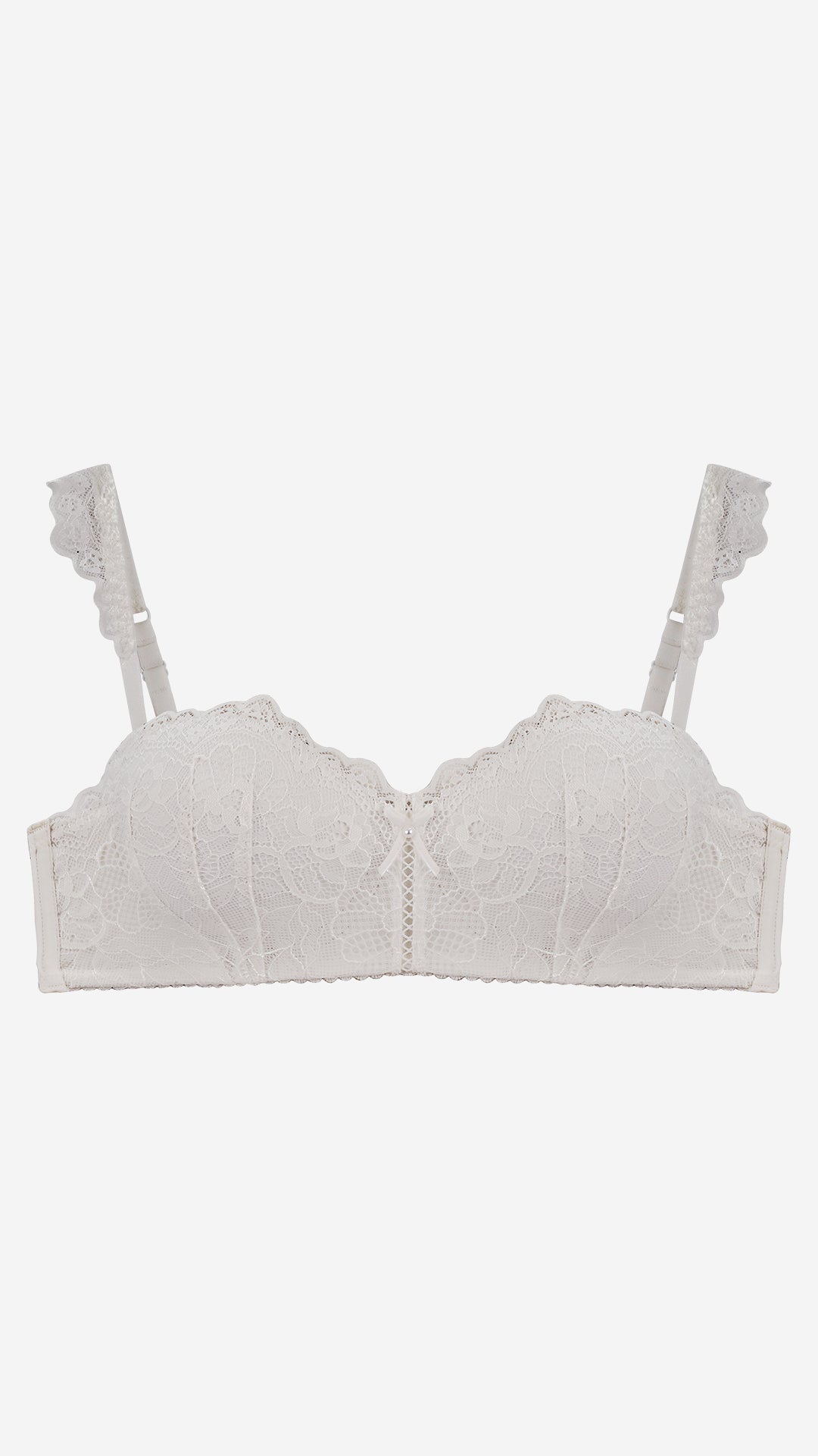 Ivory Lace Push-Up Balconette Wired Bra