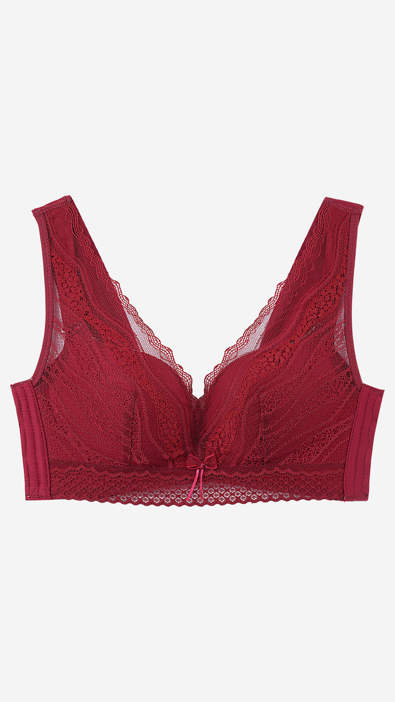 Scarlet Lace Push-Up Bra I Wirefree Wide-Strap